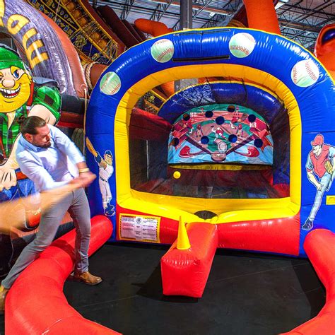 Bounce empire - May 23, 2023 · The 50,000-square foot indoor bounce house theme park features inflatable games, obstacle courses, multiple bars, a 21+ lounge, movie theaters, a 13-foot hydraulic concert stage and a finer dining ... 